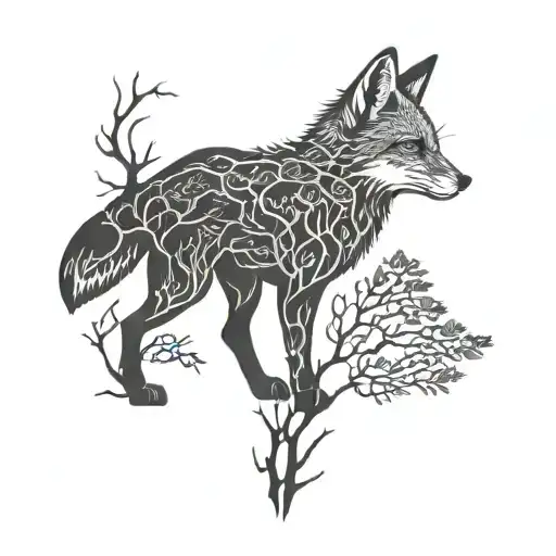 Fox And Tree Life