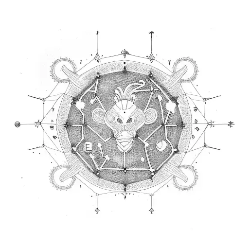 Zodiac Signs Forming Constellations In A Vibrant Universe