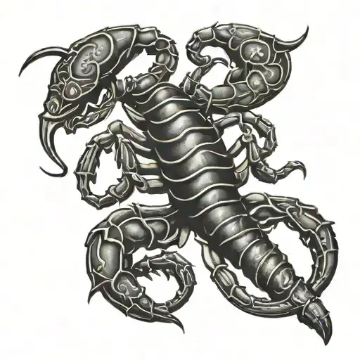 A Scorpion That Uses The Letters V And A To Make The Body Of The Scorpion