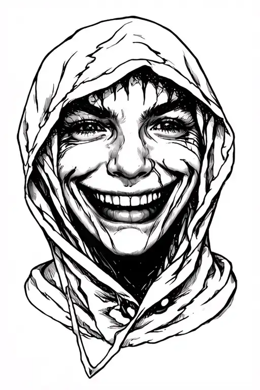 Hood Face Smile Depression Dark