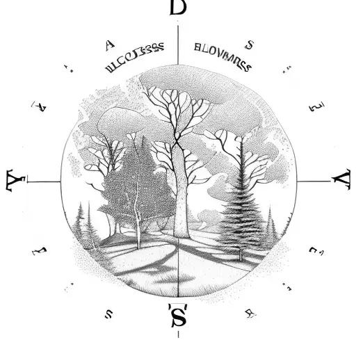 A Glass House Landscape With A Hidden Compass Incorporated Into The Trees