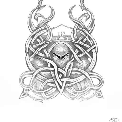 Celtic Hydra With 3 Heads