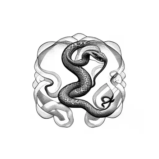 A Snake Wrapped Around A Music Note