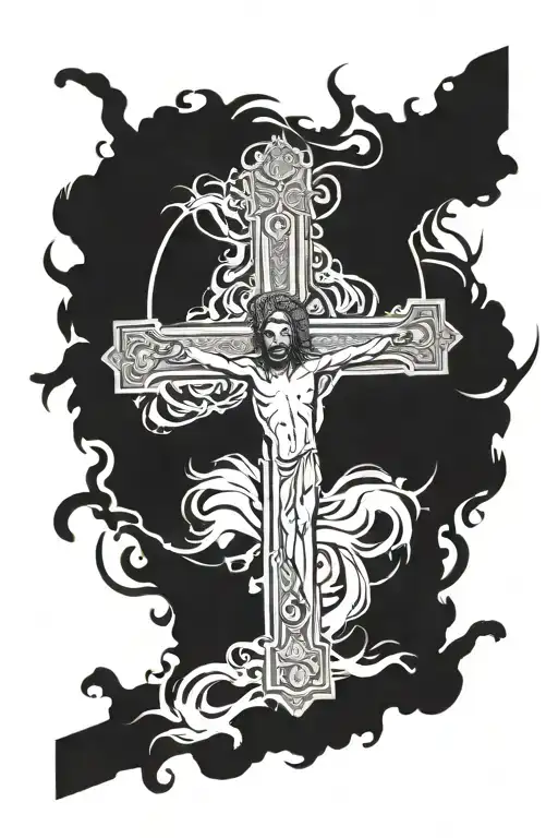 Jesus Christ Cross Surrounded