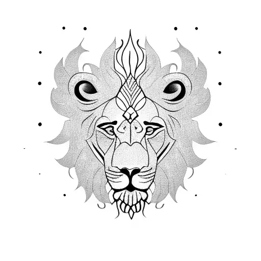 Lion With Om For Arm