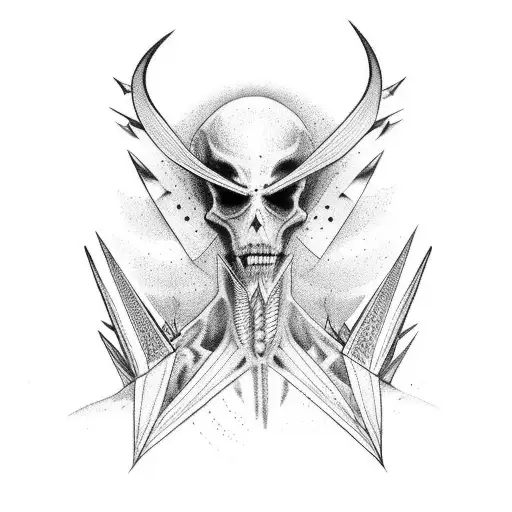 Skinny Creepy Tall Creature With Spikes