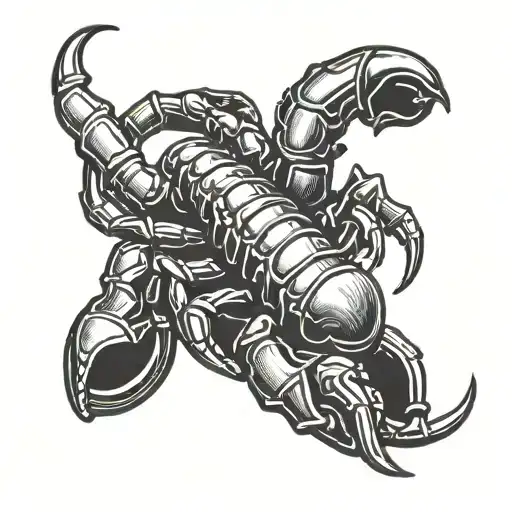 Draw A Scorpion Tattoo With Boxing Gloves On Hand