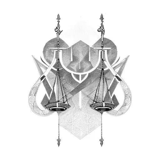 Abstract Representation Of The Scales Of Justice