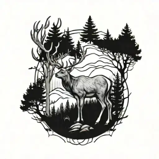 Deer And Forest