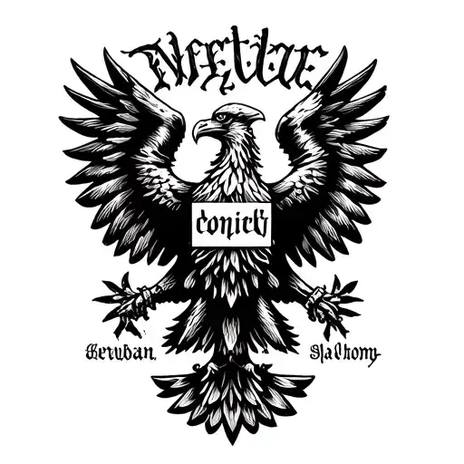 A Lettering Unity And Law And Freedom And Including The German Eagle