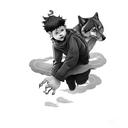 A Boy And A Wolf