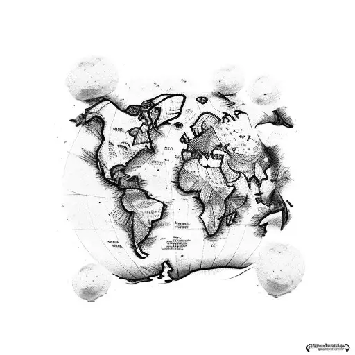 A Map Of The World Made Up Of Coffee Beans