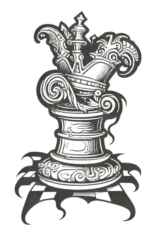 King Chess Piece Wearing A Crown