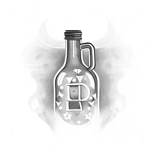 Bottle That Says Dad Including The Word Moster