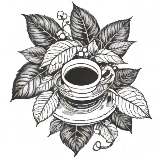 A Coffee Plant Intertwined With Forest Foliage