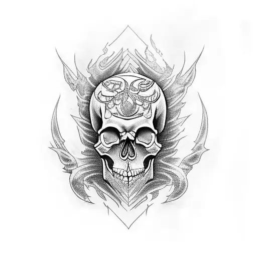 Skull And Chester Flames