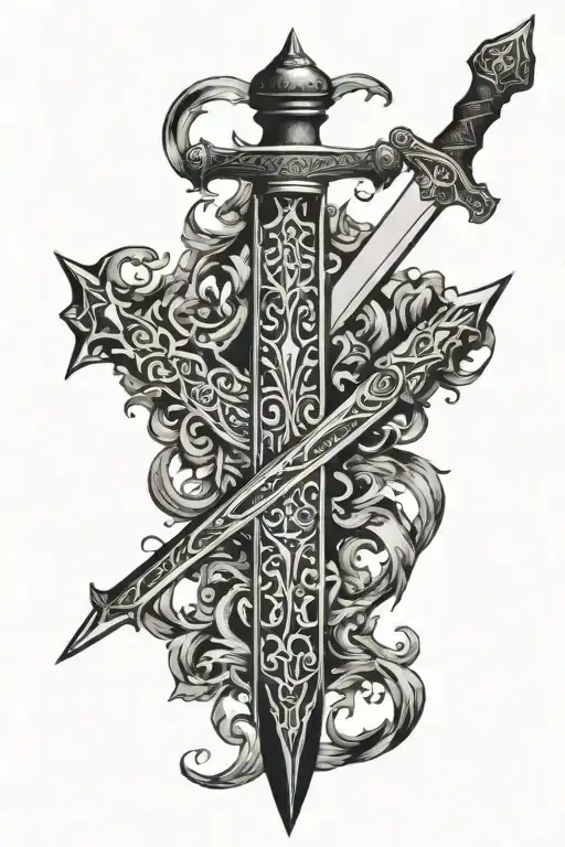 Sword Without Background Black