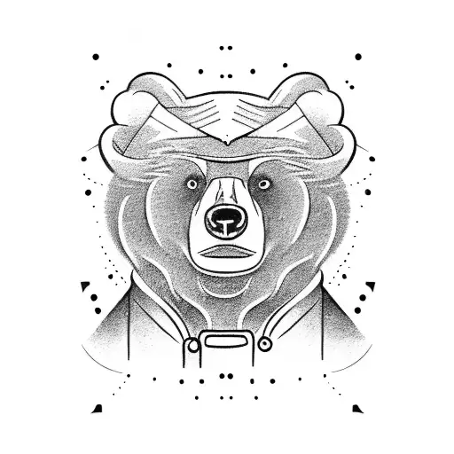 Bear In Chef Coat With Holding Chef Knife Tattoo Ideas