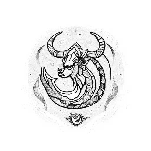Capricorn Zodiac Sign With Symbol
