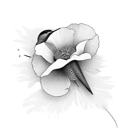 Poppy And A Hummingbird