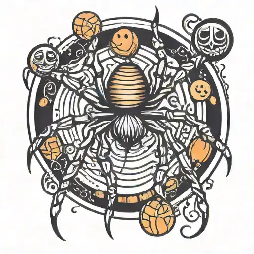 Spooky Spider With Candy Corn Body