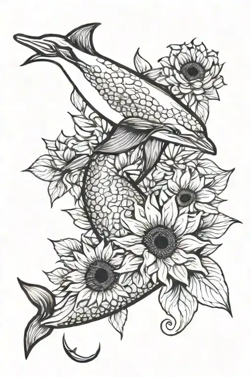 Sunflower Dolphin And Diamond