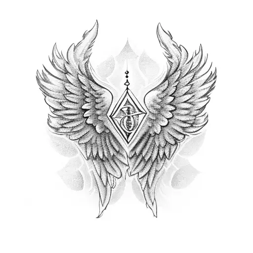 Wings With Name Manasvi With Crown