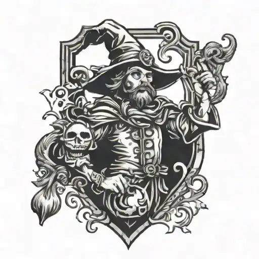 The Fool Tarot Card Halloween Style Illustration Inspired