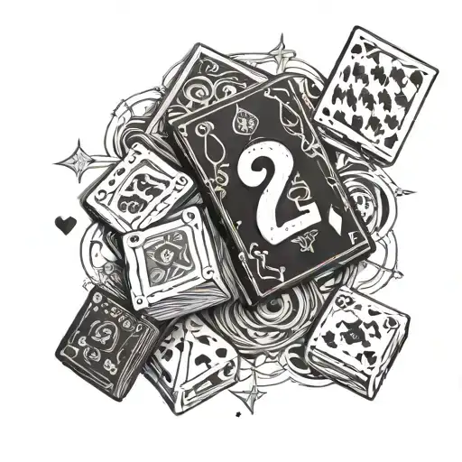 Deck Of Cards And Dice With The Numbers 90210 Incorporated Creatively