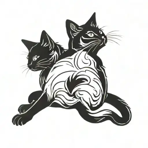 Two Headed Black Cat Coverup