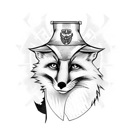 Fox Dressed As A Soldier With A Gun