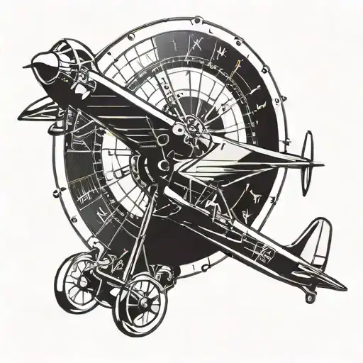 Combine A Viking Compass With A Vintage Airplane In A Unique Design