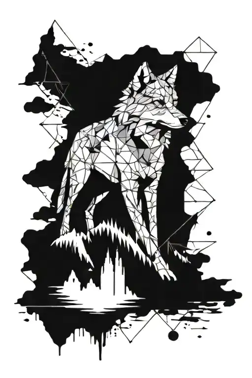 Travel Wolf Geometrical