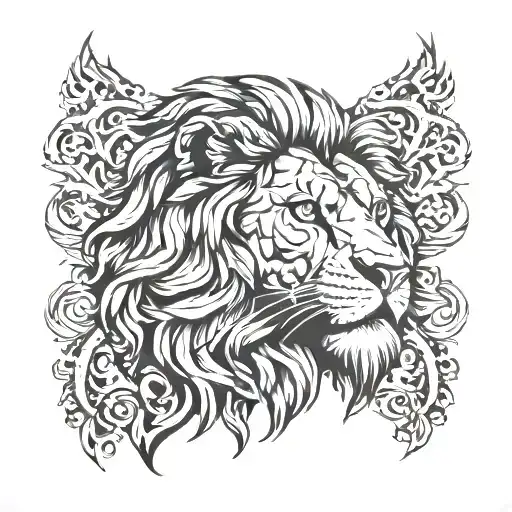 Religious Lion Head