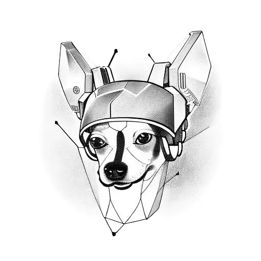 A Futuristic Robotic Dog Playing A Video Game