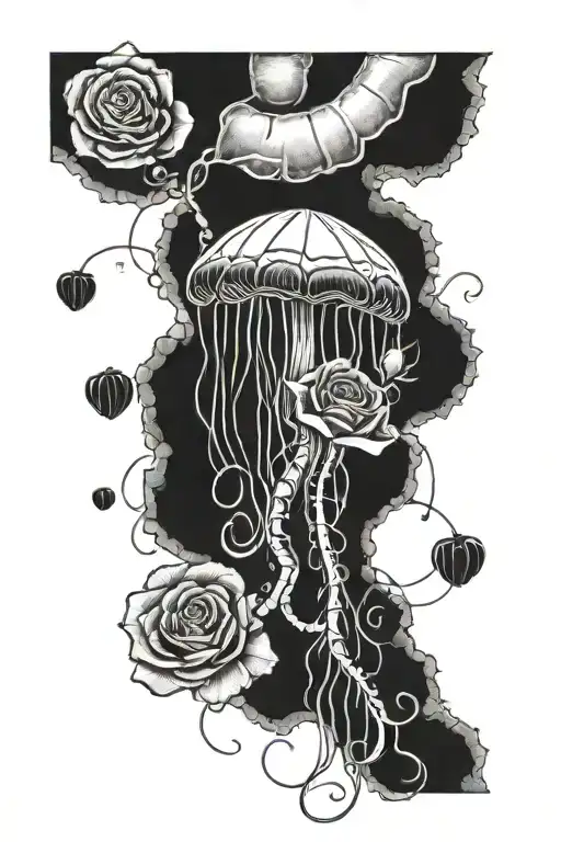 Jelly Fish And Rose