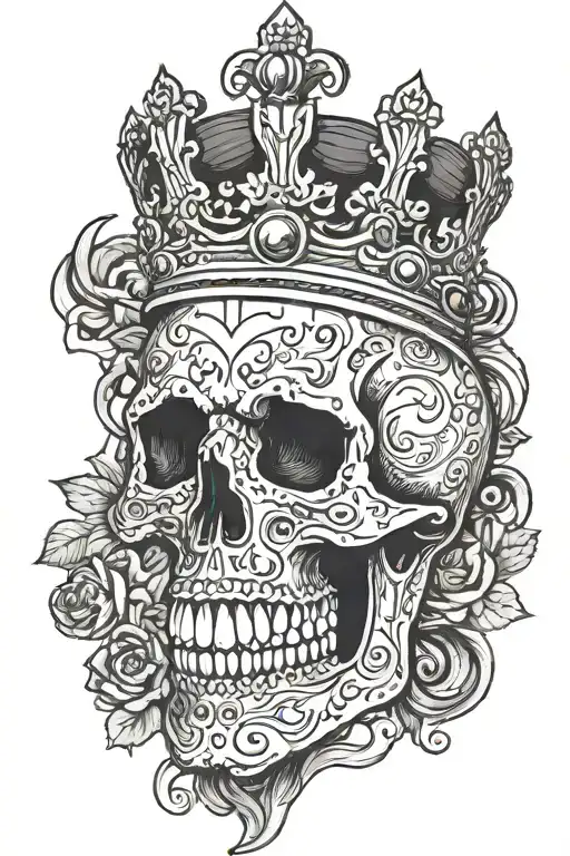Skull Wearing A Crown That Says G59