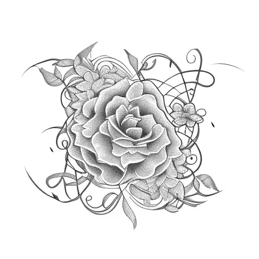 Guitar Strings Transforming Into Vines With Flowers