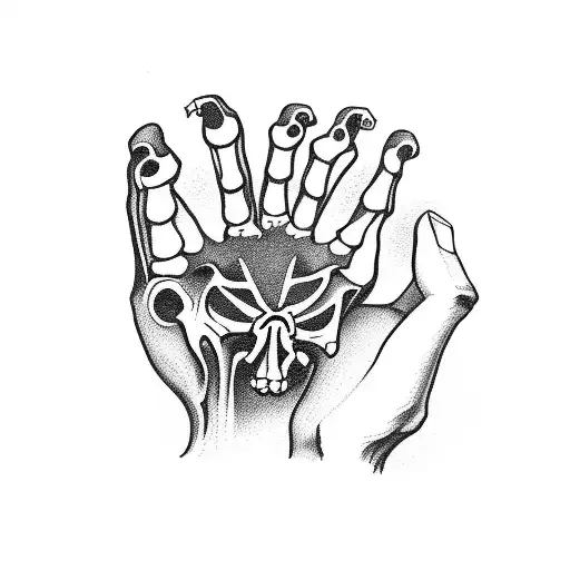 Skeleton Hand With Card
