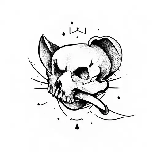 Cute Rat And Skull