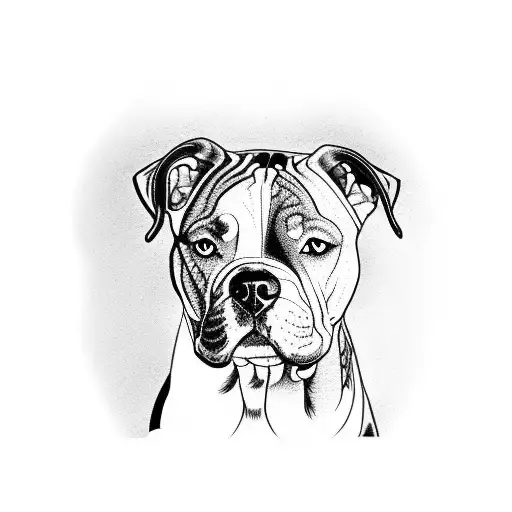 American Staffordshire Terrier Dog Back