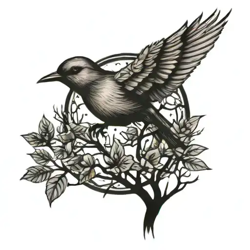 Posion Tree And Mocking Jay Bird