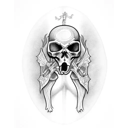 Female Death Tarot Card Nude