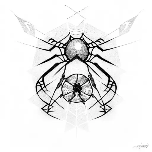 Pentagram With Spider And Cross