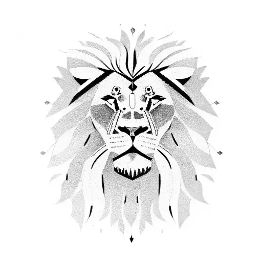 Merge The Features Of A Human Face And A Lion
