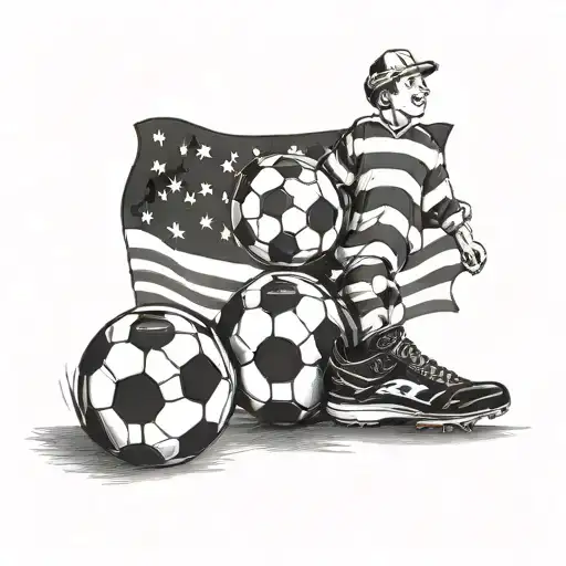 Usa And Soccer And Family