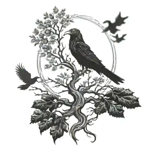 Viking Yggdrasil Deagon Odin Ravens