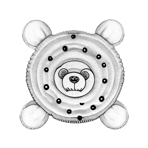 Teddy Bear Eating Jammy Dodger Biscuits