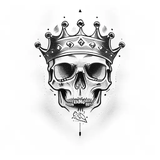 Basic Man Skull With Crown