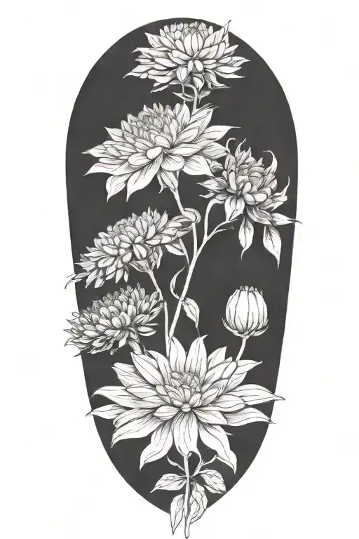 Dahlia And Chrysanthemum